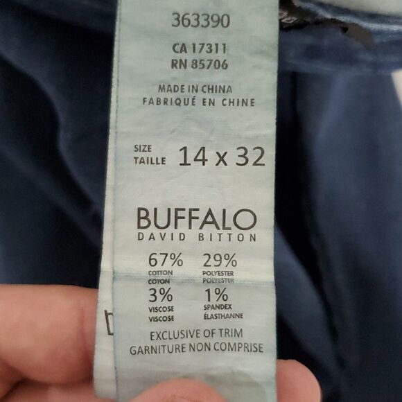 BUFFALO Misha 32x31 dark wash size 14 mid rise straight leg jeans - Picture 6 of 8